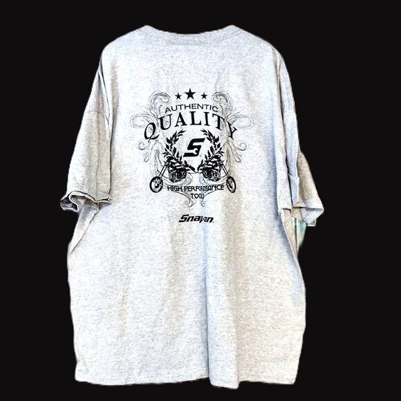 SNAP-ON Men's 2XL Heather Gray SS Tee (HANES) ~ MOTORCYCLE Graphics ~ NE… - Picture 4 of 14